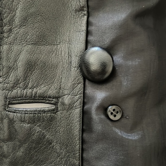 Vintage~Leather Coat~Full Length / 80’s~90’s - Picture 13 of 16